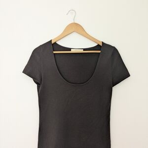 Anthropologie Black Short Sleeve Tee